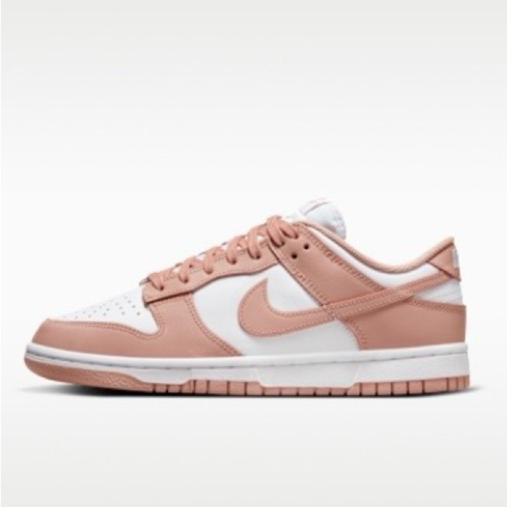 Nike Blush and White Low-Top Sneakers